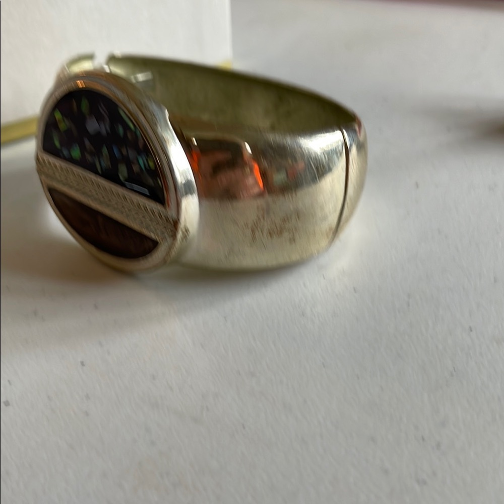 Anne Klein Silver Bracelet and ring with Inlay stone Design - Picture 4 of 4